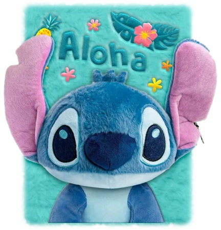 Pamiętnik pluszowy A5 3D Stitch ST00117 - Kids Euroswan