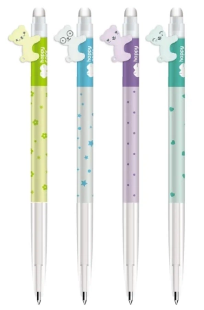 Długopis wymazywalny Hello Bears 0,5mm nieb(12szt) - GDD