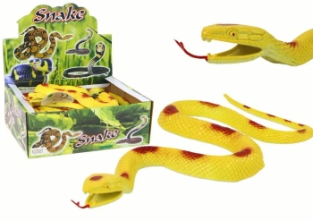 Gumowy wąż żółty - Leantoys