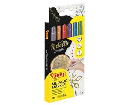 Flamastry  metalizowane decor 6 kolorów - JOVI