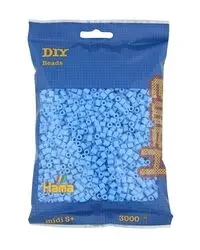 Hama Midi Koraliki w woreczku 3000 pastelowe niebieskie