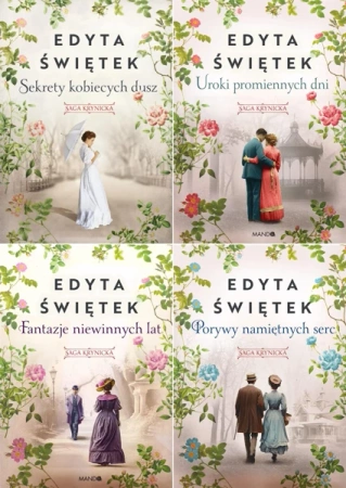 Saga krynicka PAKIET 1-4 Edyta Świętek Sekrety + Fantazje + Porywy + Uroki - Edyta Świętek
