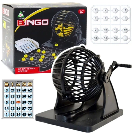 Bingo maszyna losująca 80 kulek 20 kart - Leantoys