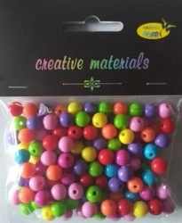 Koraliki okrągłe kolorowe 8mm ok 40g - Galeria Hobby