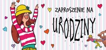 Zaproszenie Urodziny - Dziewczyna (5szt) - Henry