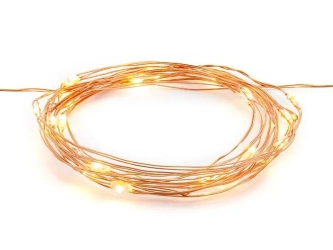 Lampki dekoracyjne LED miedziany 1,90m - PartyDeco