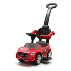 Jeździk dziecięcy z dźwiękiem i rączką Racer czerw - Baby Mix