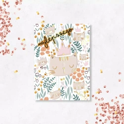 Karnet B6 Koty Pattern - Henry