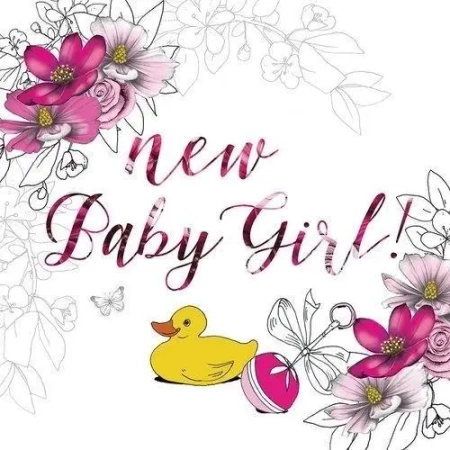 Karnet Swarovski kwadrat CL1414 Narodziny - Clear Creations