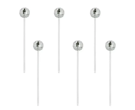 Mieszadełko Disco ball 20cm 6szt - Boland