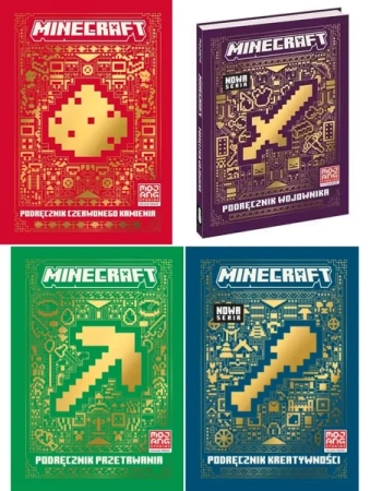 PAKIET 4x Minecraft Podręcznik wojownika kamienia kreatywności przetrwania - Thomas McBrien