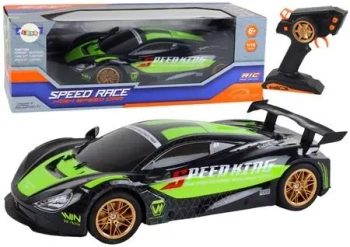 Auto sportowe R/C 1:10 zielono-czarne - Leantoys