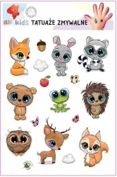 Tatuaże zmywalne dla dzieci Wesołe zwierzątka 1 - All4Kids