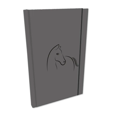 Notes A5 kratka z gumką Soft Touch Koń szary - EV-Corp PAP