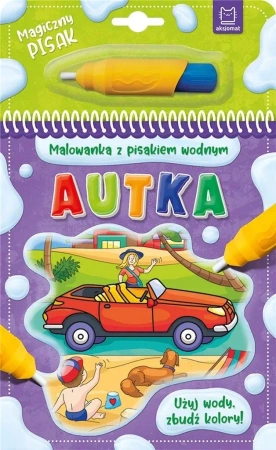 Malowanka z pisakiem wodnym. Autka - Barbara Wierzchowska