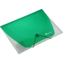 Teczka PP A4 z gumką transparentna zielona - Titanum