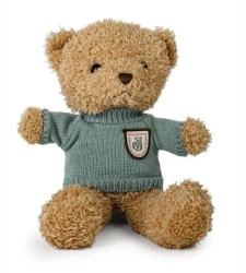 Miś brązowy 22cm w sweterku miętowy - Daffi