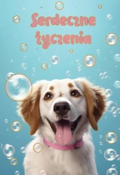 Kartka okolicznościowa W dniu urodzin pies - Trend