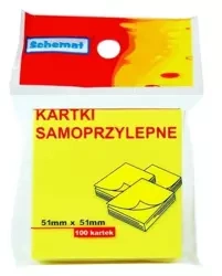 Karteczki samoprzylepne 51x51mm 100szt - Schemat