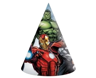 Czapeczki papierowe Avengers Infinity Stones 6szt - Godan