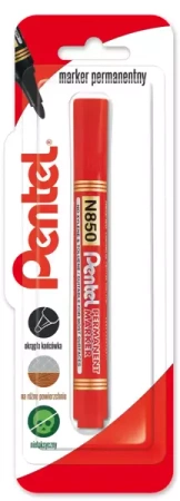 Marker permenentny z okrągłą końcówka N850 czerwony 1 szt. - PENTEL