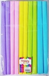 Bibuła marszczona 25x200cm pastel 10 rolek - GDD