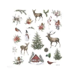 Naklejki z brokatem lovable chrismas 23szt - Dalprint