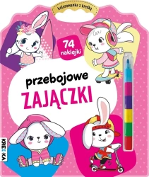 Kolorowanka z kredką. Przebojowe zajączki - praca zbiorowa