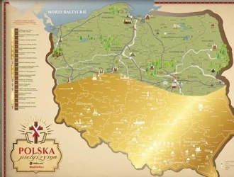 Mapa zdrapka - Travel Map Polska Pielgrzyma - praca zbiorowa