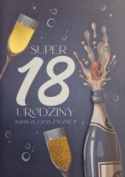 Karnet Urodziny 18 męskie - YEKU