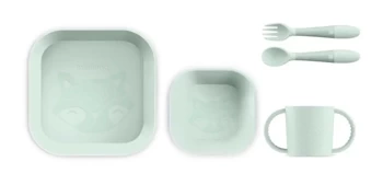 Zestaw stołowy 5-częściowy kwadratowy Dolce - miętowy