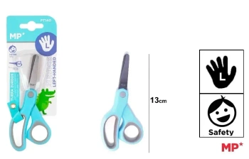 Nożyczki szkolne dla leworęcznych 13cm niebieskie - MP Main Paper