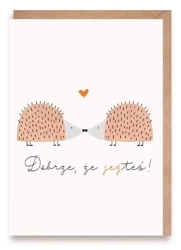 Walentynka Dobrze że jeżteś, eko koperta K158 - Cardie