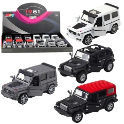 Suv terenowy metalowy napęd pull-back MIX - Leantoys