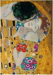 Puzzle 1000 Pocałunek- fragment, Gustav Klimt - Bluebird Puzzle