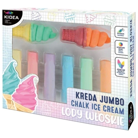 Kreda jumbo lody włoskie 8 elementów KIDEA - DERFORM