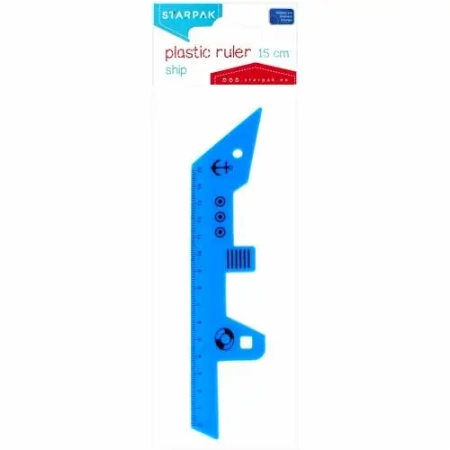 Linijka plastikowa 15cm Statek - STARPAK