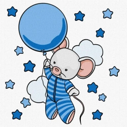 Malowanie po numerach - Podróż do gwiazd Kids - Ideyka