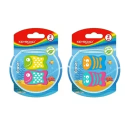 Gumka Funny Fish 2szt MIX - Keyroad