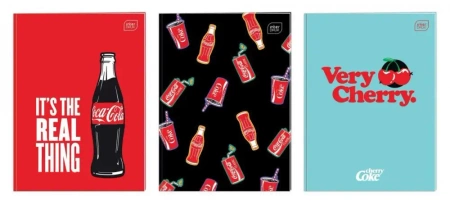 Zeszyt A4/32K kratka M Mat+UV Coca Cola (10szt) - INTERDRUK