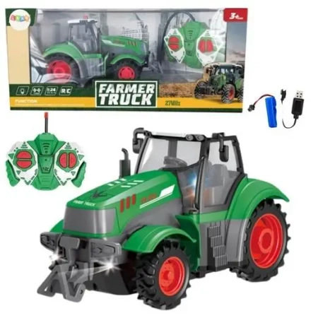 Traktor rolniczy RC zielony 1:24 - Leantoys