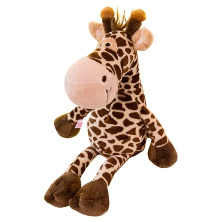 Żyrafa pluszowa brązowa 28cm - Leantoys