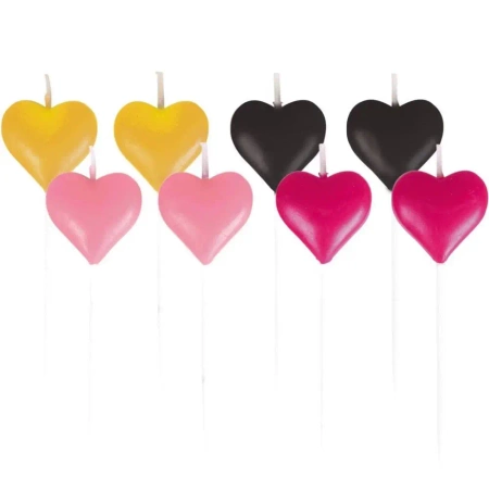 Mini świeczki everyday love serca 8szt - Amscan