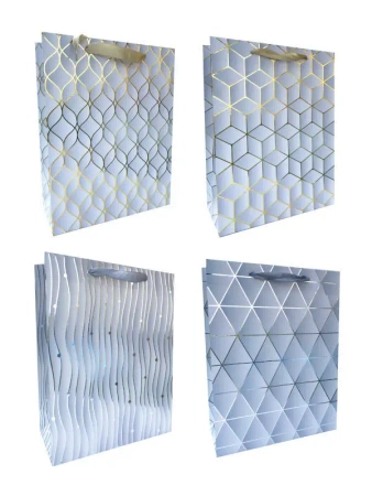 Torebki prezentowe wzory geometryczne JP1015C 12 sztuk - JU-PITER