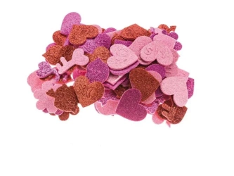 Naklejki 3D serca 75szt - Brewis