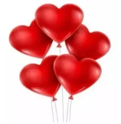 Balon serce czerwony pastel 50szt - GoParty