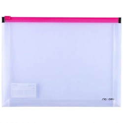 Teczka na suwak A5 PP różowa DELI