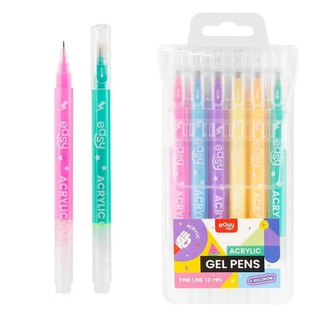 Długopis żelowy akrylowy 6 kolorów EASY - Easy Stationery