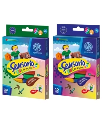 Masa plastyczna Astrafun Sensorio Kids Pixel 10 kolorów 1szt.mix - ASTRA art-pap