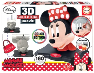 Puzzle 160 3D Minnie rzeźba do pomalowania 109538 - Educa